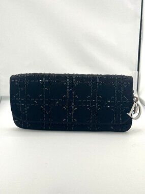 Gorgeous Christian DIOR Cannage Satin Sequin/Beaded Clutch